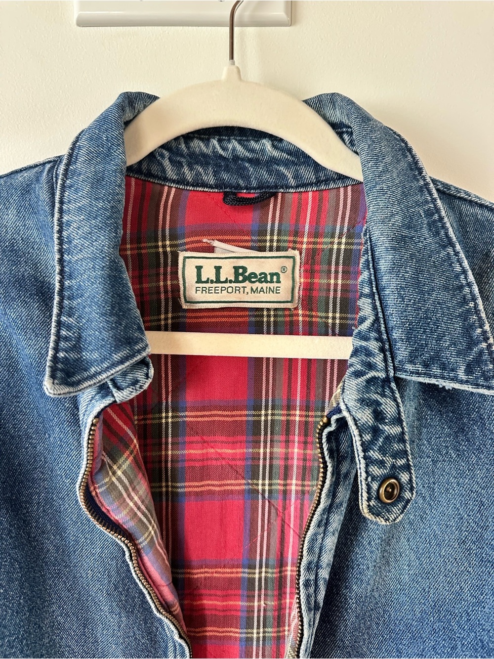 L.L.Bean Denim Harrington Bomber Jacket